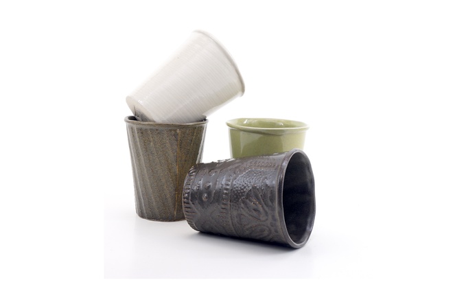 Set van 4 blijvertjes in Matcha green - Winterwit - Bosgrond - Winterheide